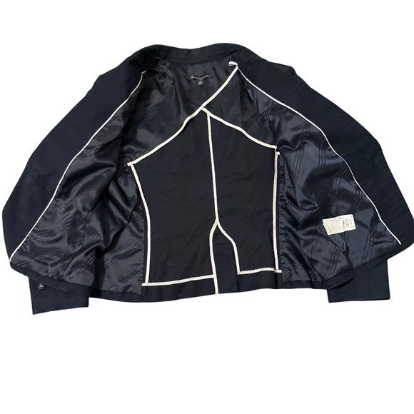 Brooks Brothers Petite Blazer Navy Blue Textured One Button Career Women 14P - Picture 3 of 8